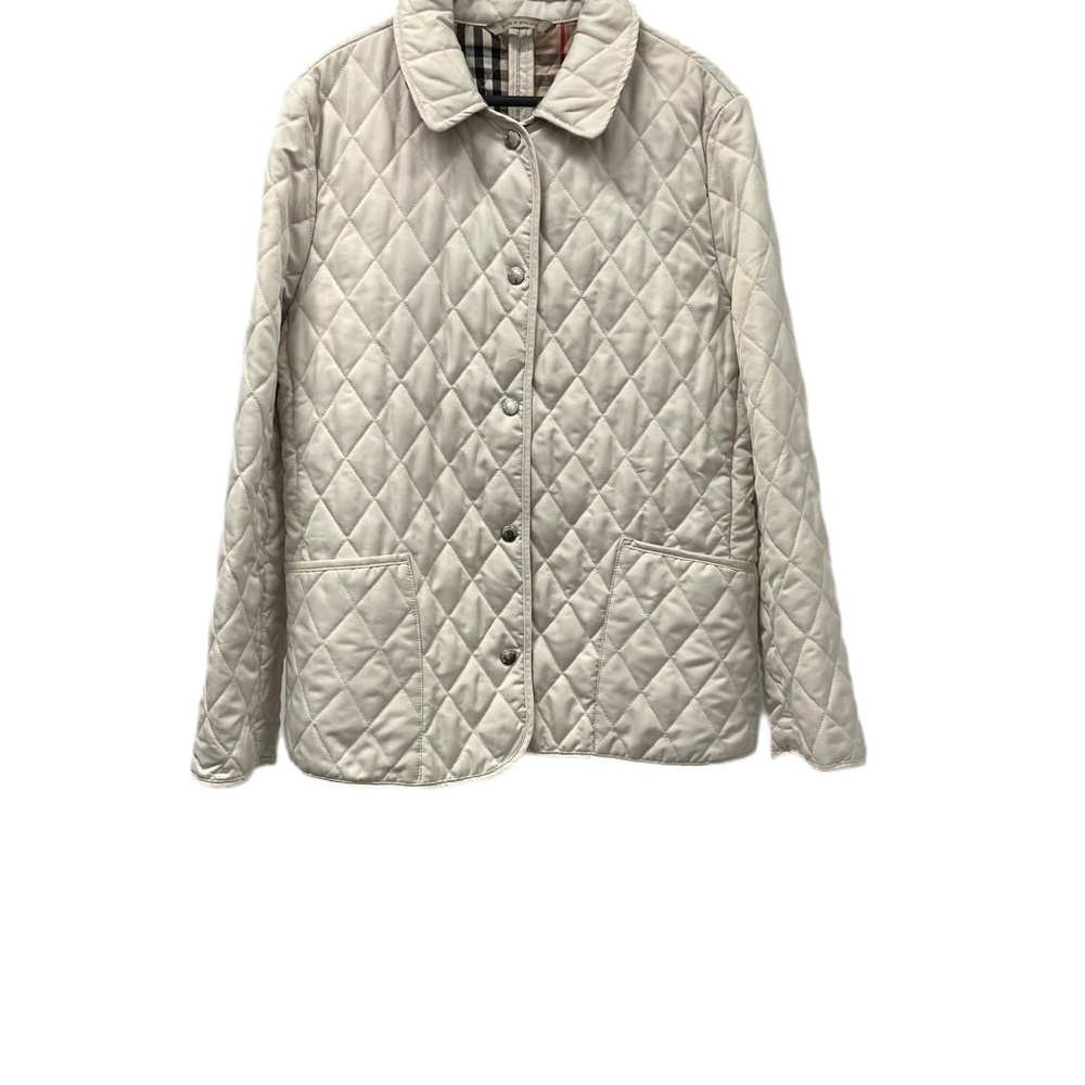 Burberry Cream Quilted Puffer Jacket